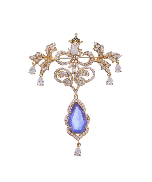 Medellion Topaz brooch