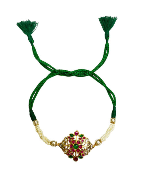 Royal Kundan Floral Rakhi